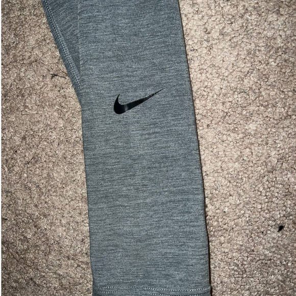 Nike Womens Dri-Fit Logo High Waisted Legging Gray size S - Picture 2 of 6